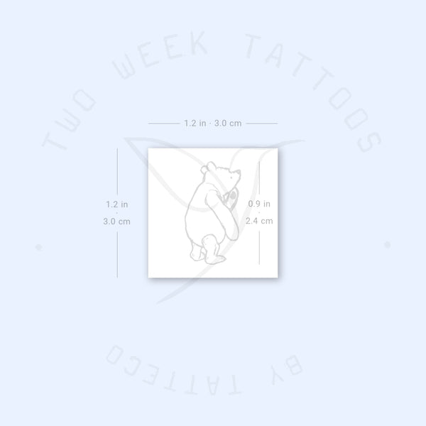 Tiny Pooh Semi-Permanent Tattoo - Set of 2