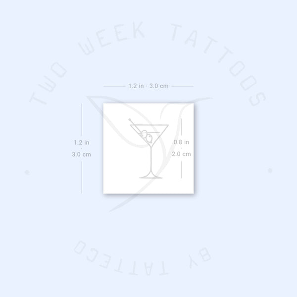 Manhattan Cocktail Semi-Permanent Tattoo - Set of 2