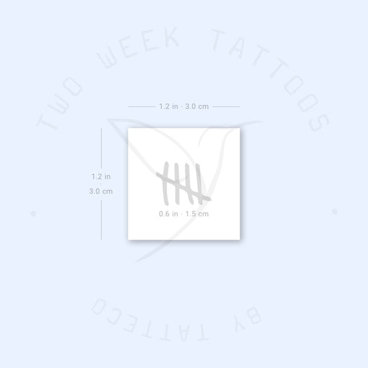 Tatuaje semipermanente Tally Marks - Juego de 2