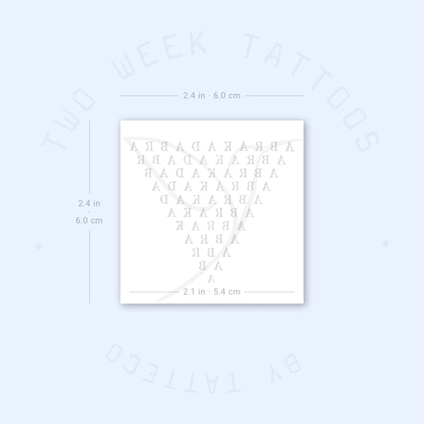 Abrakadabra Semi-Permanent Tattoo - Set of 2