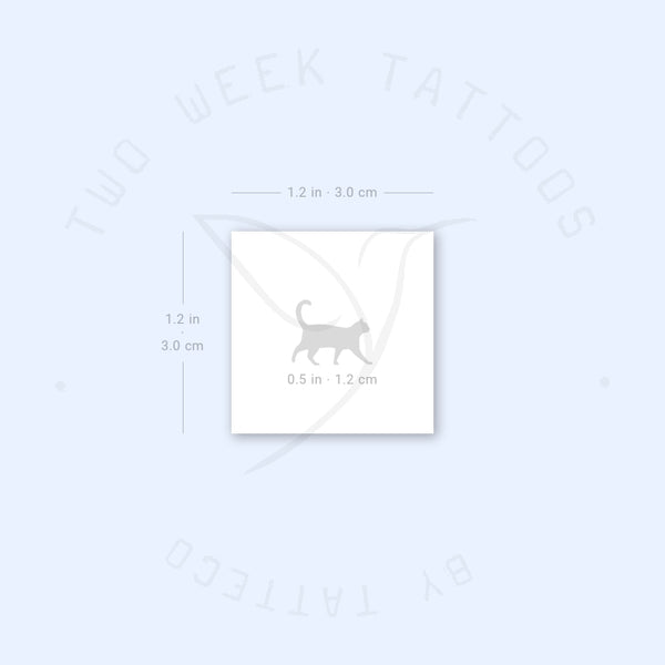 Tiny Walking Cat Semi-Permanent Tattoo - Set of 2