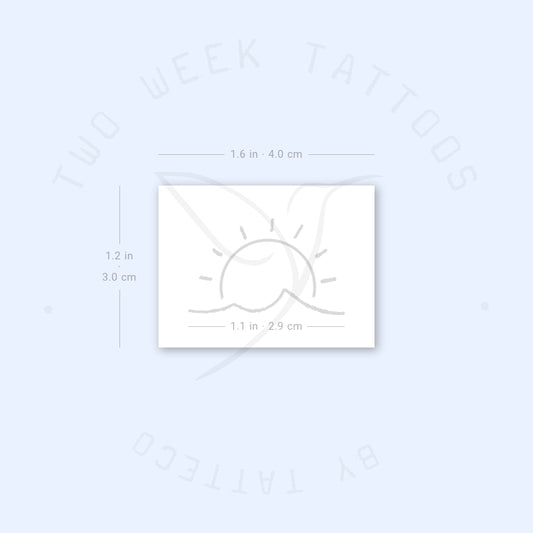 Tatuaje semipermanente de sol y mar (juego de 2)
