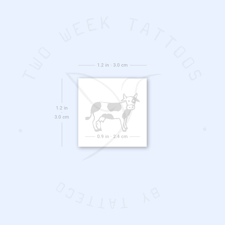 Small Cow Semi-Permanent Tattoo - Set of 2