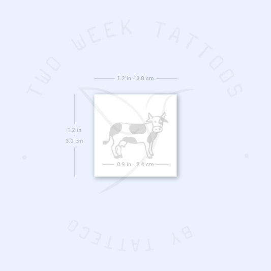 Small Cow Semi-Permanent Tattoo - Set of 2