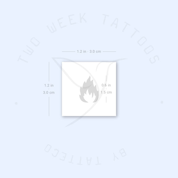 Black Fire Flame Semi-Permanent Tattoo - Set of 2