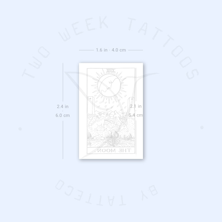 The Moon Tarot Card Semi-Permanent Tattoo - Set of 2