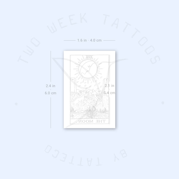 The Moon Tarot Card Semi-Permanent Tattoo - Set of 2