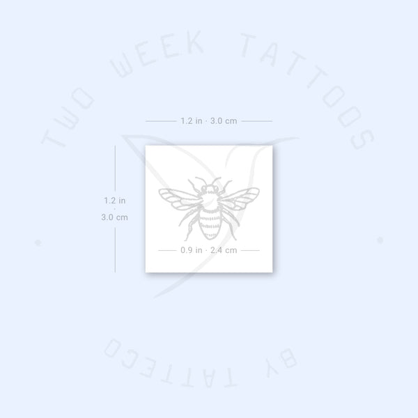 Little Hand-drawn Bee Semi-Permanent Tattoo - Set of 2