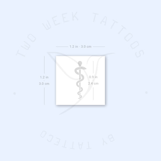 Rod Of Asclepius Semi-Permanent Tattoo - Set of 2