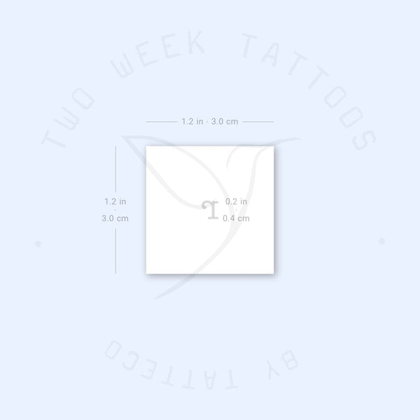 R Typewriter Lowercase Semi-Permanent Tattoo - Set of 2
