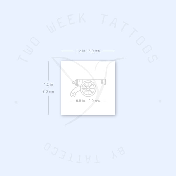Cannon Semi-Permanent Tattoo - Set of 2