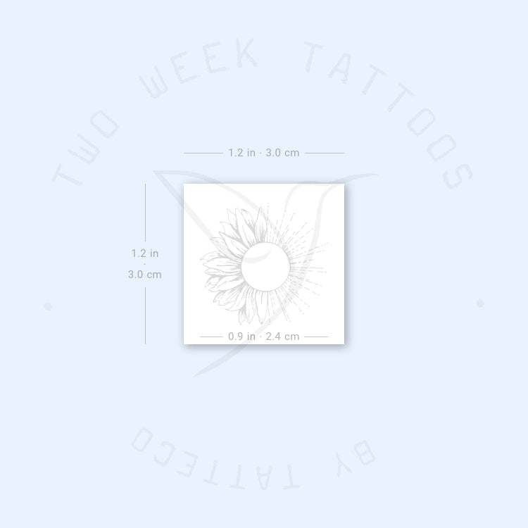 Sunflower Sun Semi-Permanent Tattoo - Set of 2