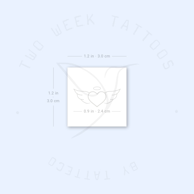 Winged Heart Semi-Permanent Tattoo - Set of 2