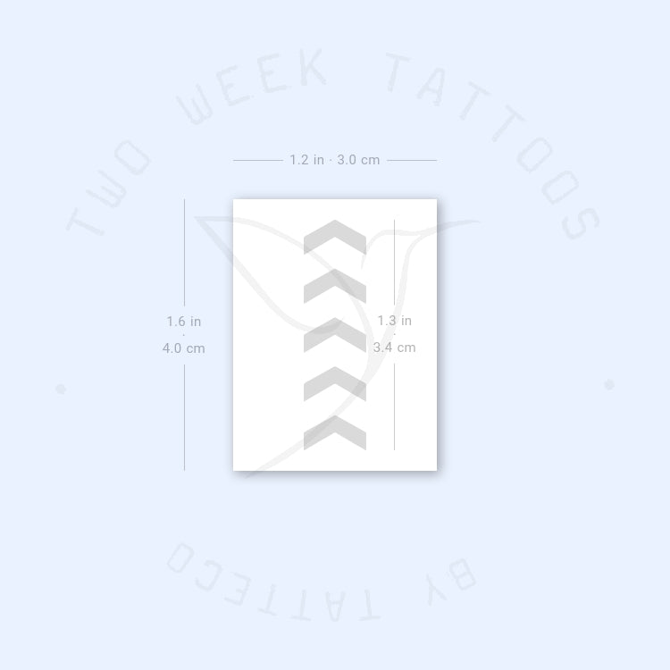 One Direction Five Arrows Tribute Semi-Permanent Tattoo - Set of 2