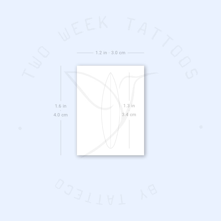 Surfboard Semi-Permanent Tattoo - Set of 2