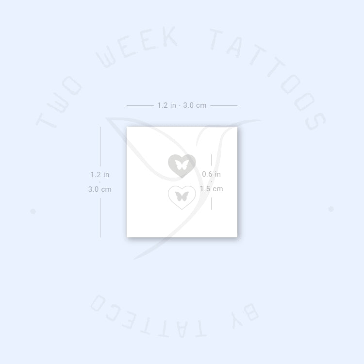 Butterfly Love Semi-Permanent Tattoo - Set of 2