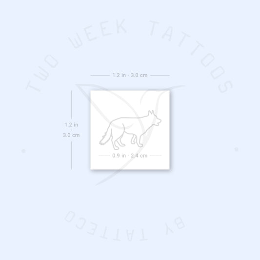 German Shepherd Semi-Permanent Tattoo - Set of 2