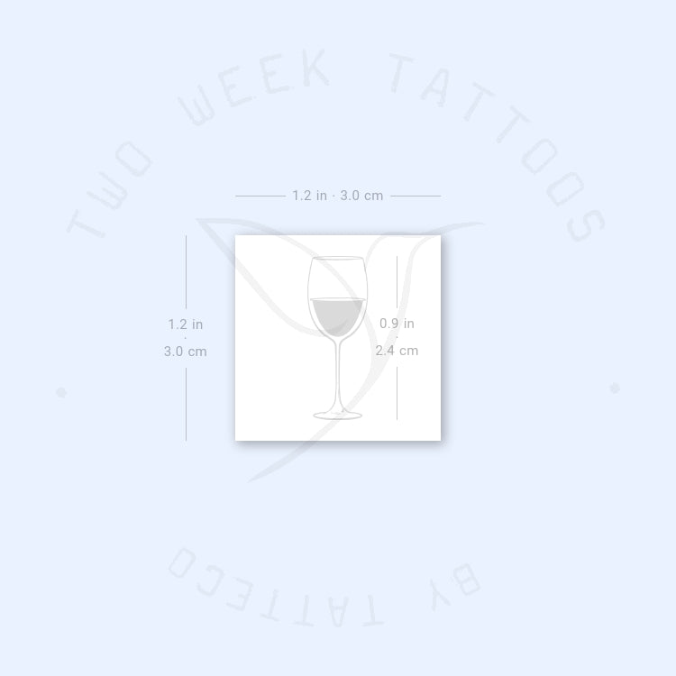 Wine Glass Semi-Permanent Tattoo - Set of 2