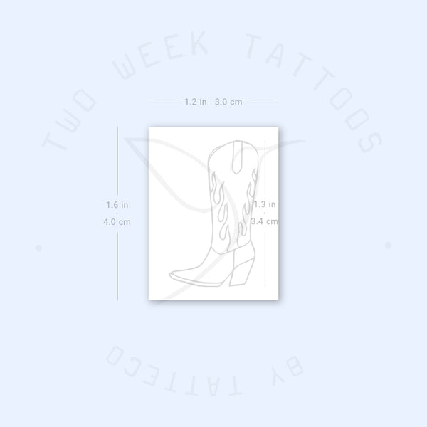 Cowboy Boot Semi-Permanent Tattoo - Set of 2