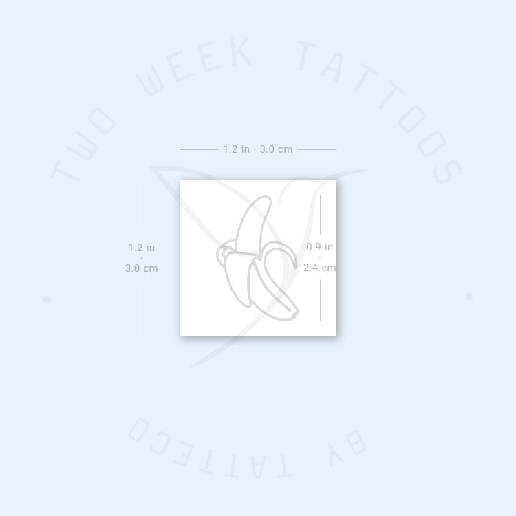 Fine Line Banana Semi-Permanent Tattoo - Set of 2