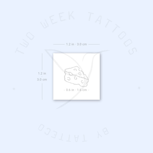 Minimalist Cheese Semi-Permanent Tattoo - Set of 2