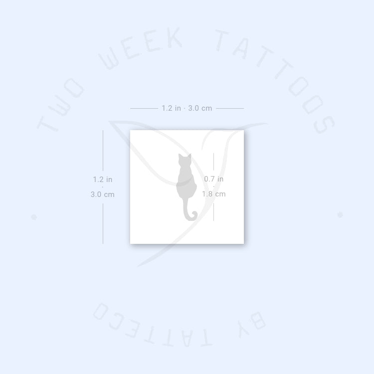 Black Cat Semi-Permanent Tattoo - Set of 2