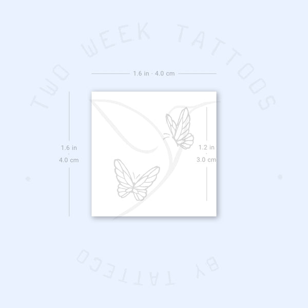 Delicate Butterfly Duo Semi-Permanent Tattoo - Set of 2