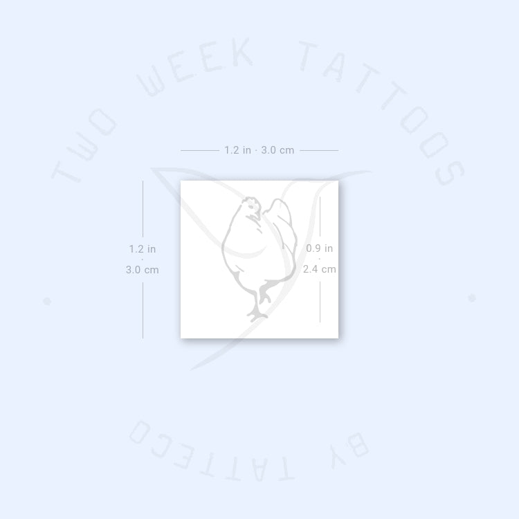 Hen Semi-Permanent Tattoo - Set of 2