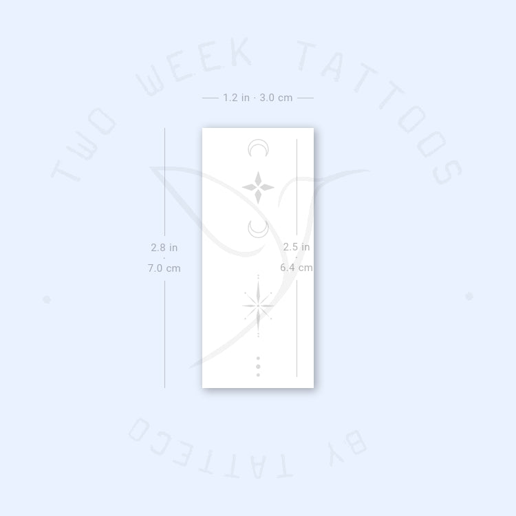 Tatuaje semipermanente "Composición de dedos 5" - Juego de 2