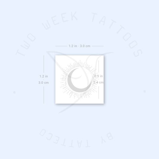 Tatuaje semipermanente de eclipse lunar (juego de 2)