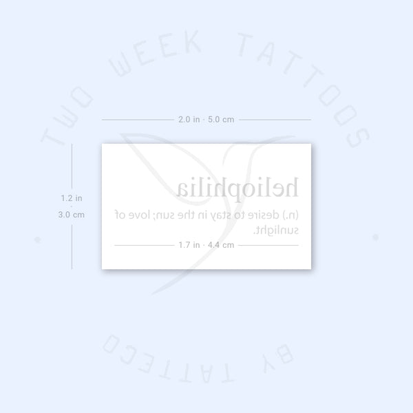Heliophilia Semi-Permanent Tattoo - Set of 2