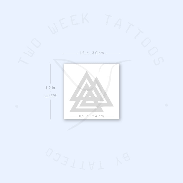 Tricursal Valknut Semi-Permanent Tattoo - Set of 2