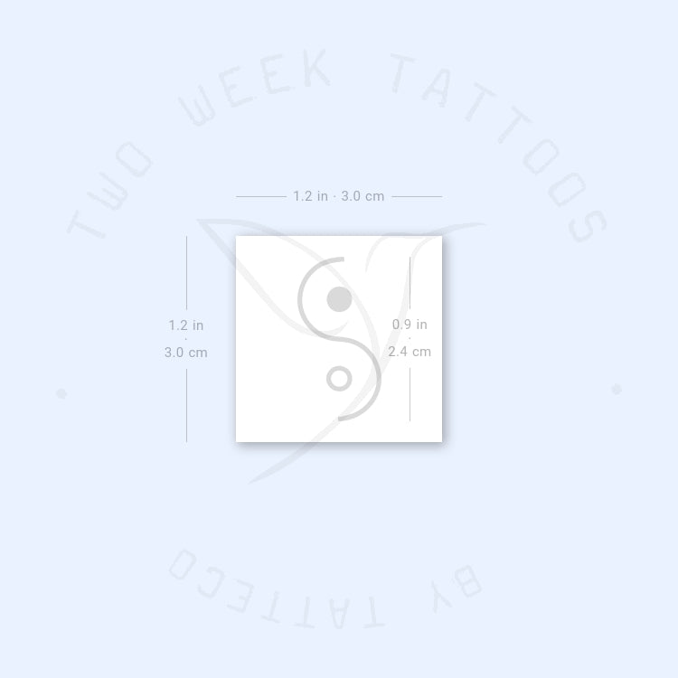 Minimalist Yin Yang Semi-Permanent Tattoo - Set of 2