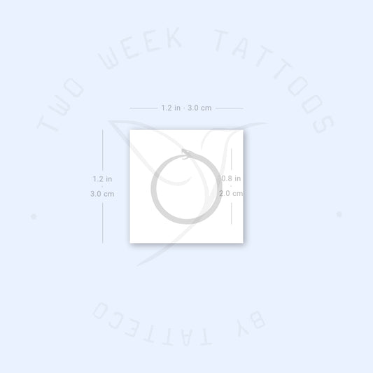 Minimalist Ouroboros Semi-Permanent Tattoo - Set of 2