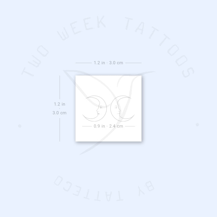 Tatuaje semipermanente Dos Lunas - Juego de 2