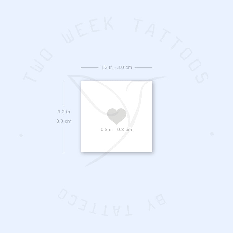 Tiny Black Heart Semi-Permanent Tattoo - Set of 2