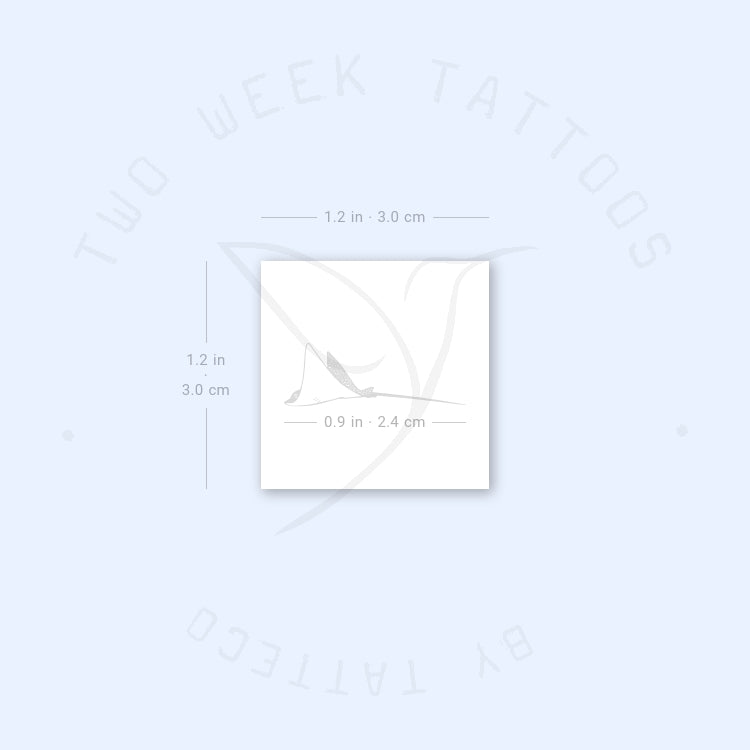 Small Manta Ray Semi-Permanent Tattoo - Set of 2