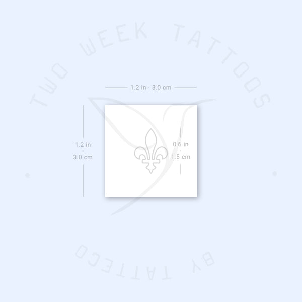 Fine Line New Orleans Fleur-de-lis Semi-Permanent Tattoo - Set of 2