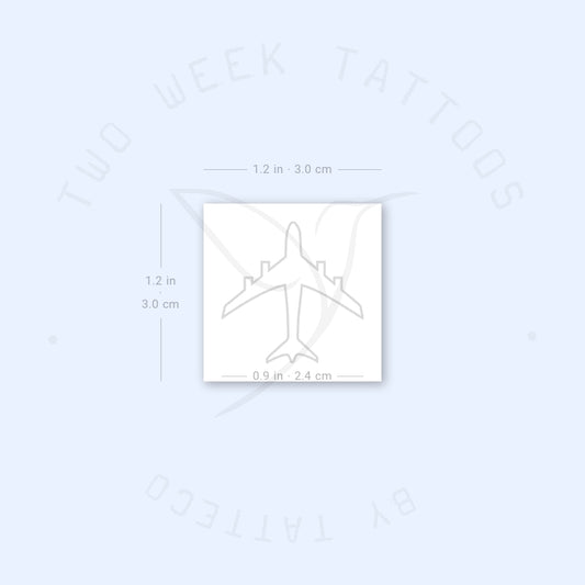Airplane Outline Semi-Permanent Tattoo - Set of 2