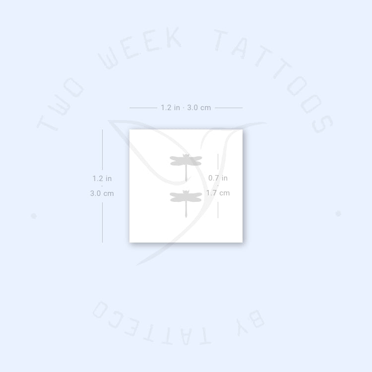Tatuaje semipermanente de dos libélulas (juego de 2)