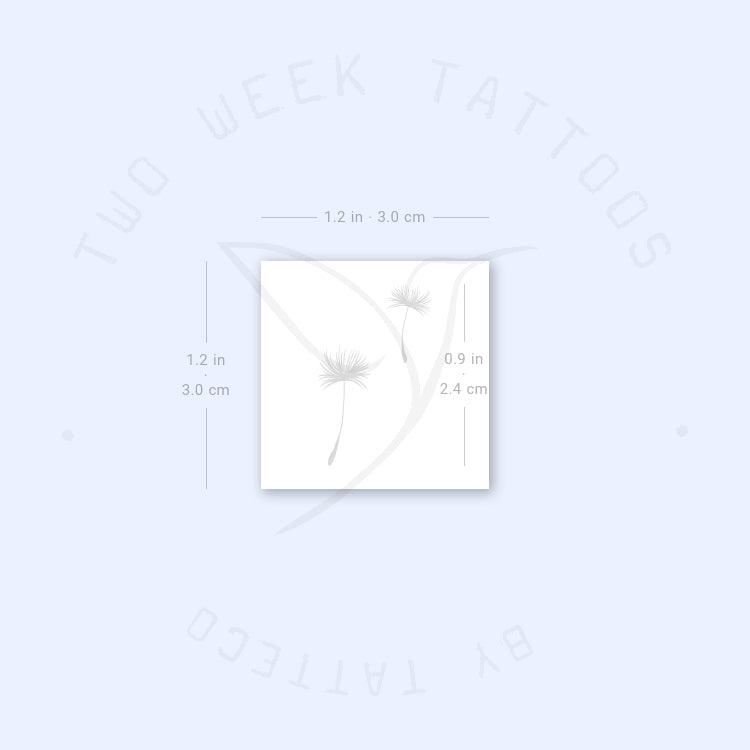 Dandelion Seed Couple Semi-Permanent Tattoo - Set of 2