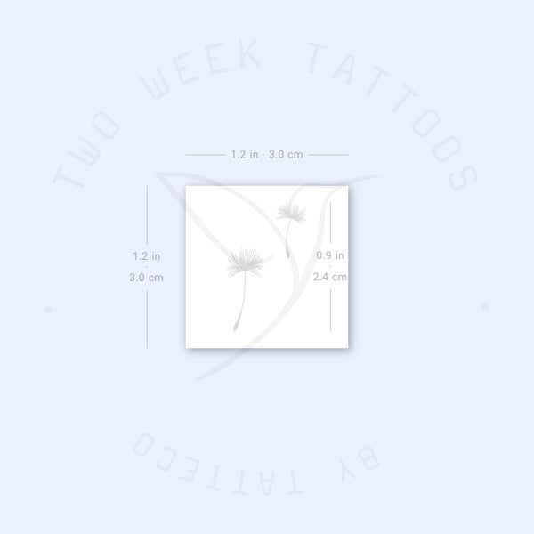 Dandelion Seed Couple Semi-Permanent Tattoo - Set of 2
