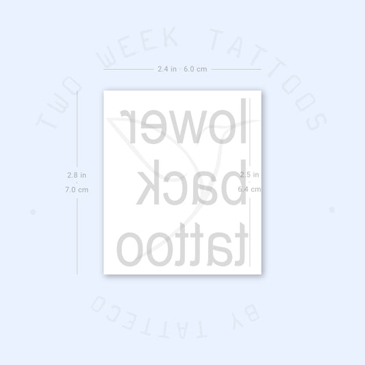 Lower Back Tattoo Semi-Permanent Tattoo - Set of 2