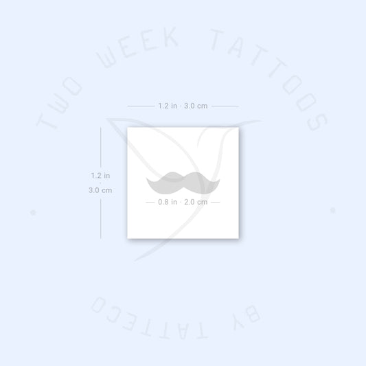 Tatuaje semipermanente de bigote - Juego de 2