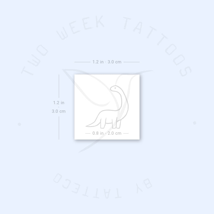 Brontosaurus Semi-Permanent Tattoo - Set of 2