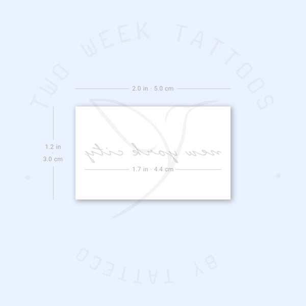 New York City Semi-Permanent Tattoo - Set of 2