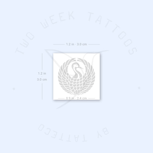 Crane Crest Semi-Permanent Tattoo - Set of 2
