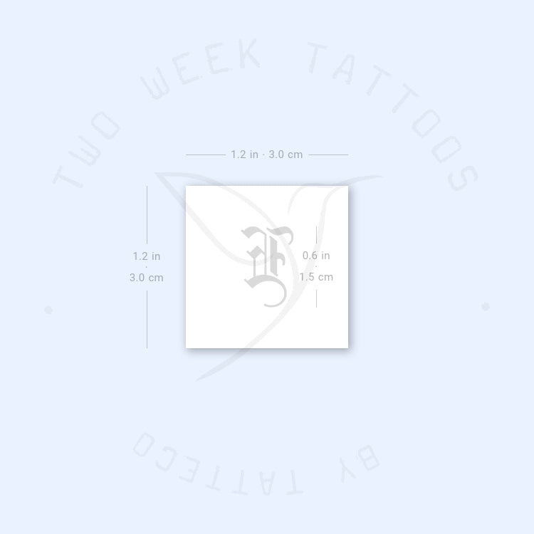 Gothic E Semi-Permanent Tattoo - Set of 2