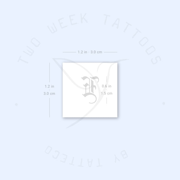 Gothic E Semi-Permanent Tattoo - Set of 2