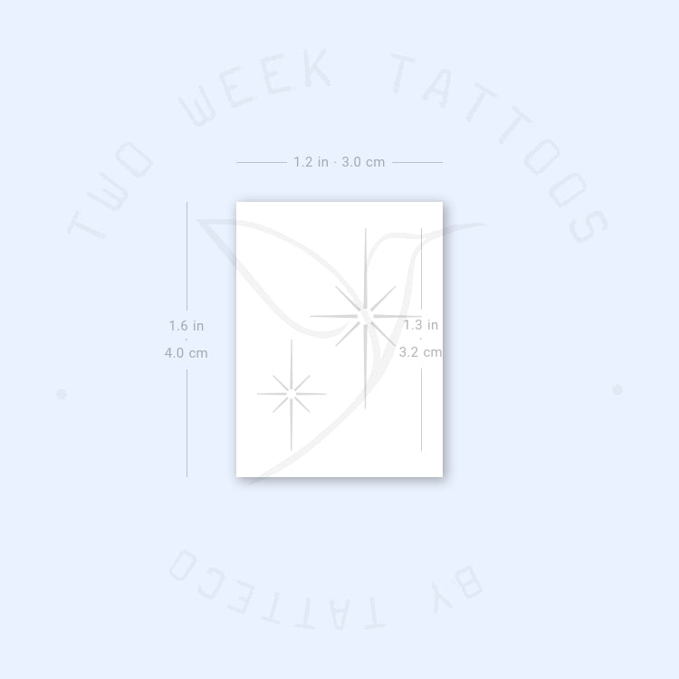 Shining Star Sparkles Semi-Permanent Tattoo - Set of 2